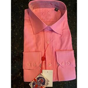 Brand New English Laundry Women's Size 17 34/35 Pink Dress Shirt Cotton